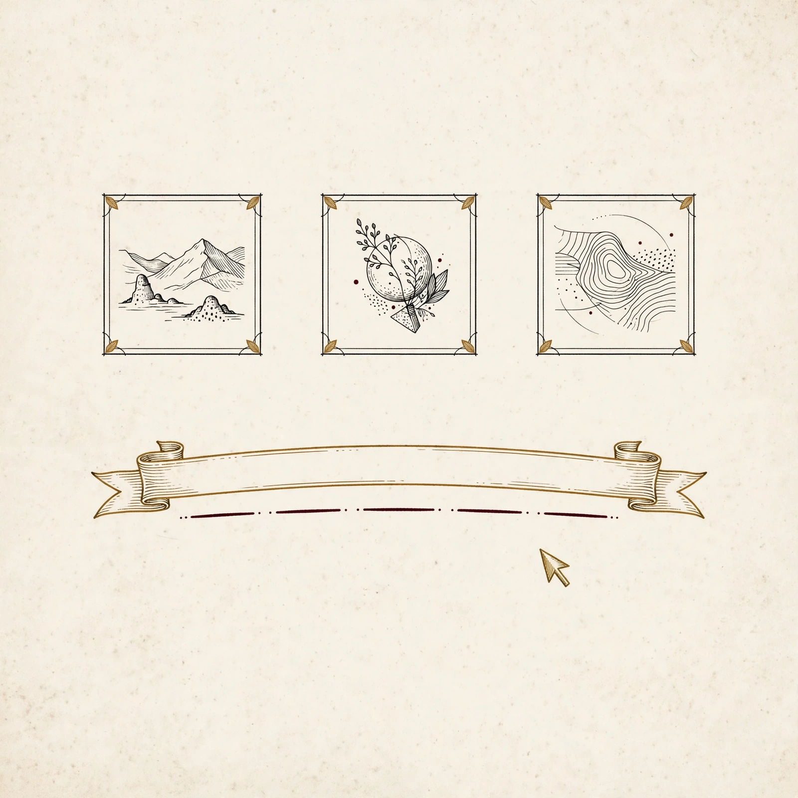 Dive Deeper strip: image thumbnails feeding a clickable link ribbon